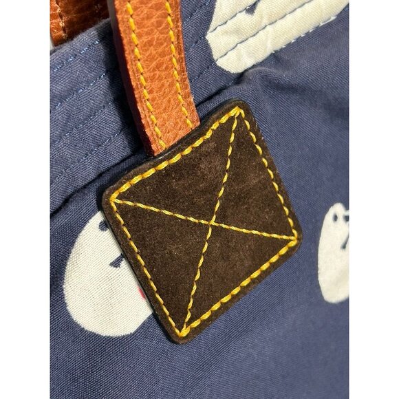 Dooney & Bourke Victoria Duck Print Canvas Tote in Blue / White - Picture 6 of 11